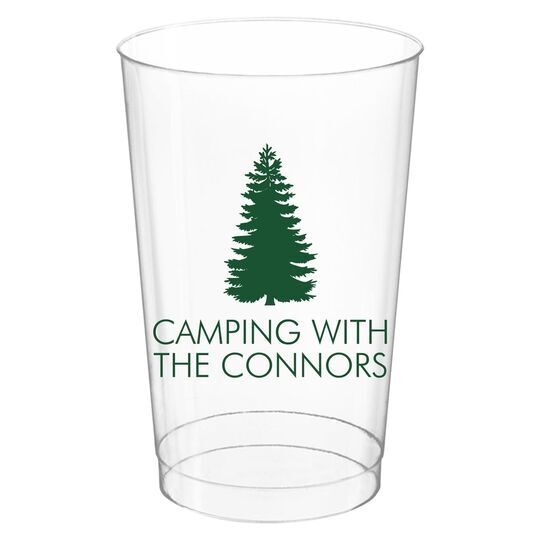 Pine Tree Clear Plastic Cups
